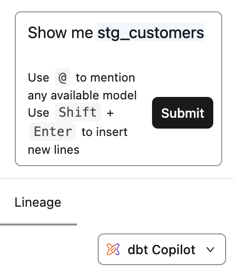 Mention model after selecting from menu. Mention model after selecting from menu.